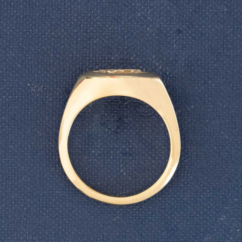 Ring shot: 1.11ct marquise bezel solitaire on finger, highlighting East-West orientation