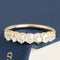 1.11ctw Old Mine Cut Diamond Half-Hoop Band with Old Mine Cut Diamonds in yellow gold, antique-inspired one-of-a-kind wedding band