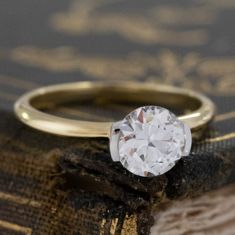1.12ct Old European Cut Diamond Solitaire, GIA G VVS2