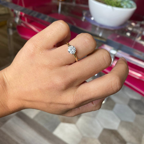 1.12ct Old European Cut Diamond Solitaire, GIA G VVS2