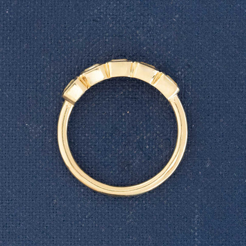1.14ctw Fancy Yellow Asscher Cut Diamond Bezel Band