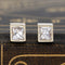 1.14CTW FRENCH CUT DIAMOND BEZEL STUD EARRINGS