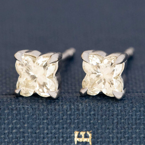 1.14ctw Lily Cut Diamond Stud Earrings