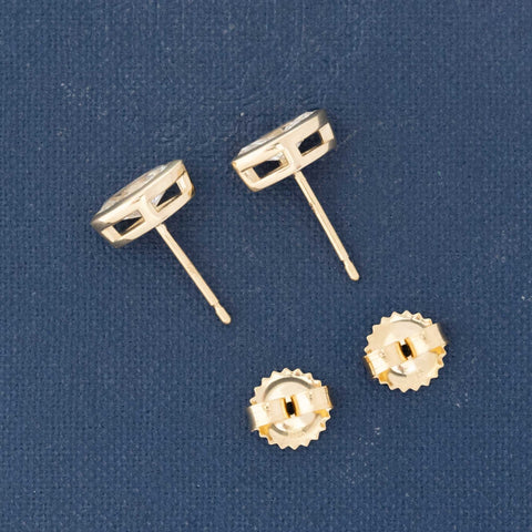 1.14ctw Marquise Cut Diamond Bezel Stud Earrings