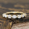 1.14ctw Mixed Marquise & Old Mine Cut Diamond Band with Old Mine Cut Diamonds in yellow gold, antique-inspired one-of-a-kind wedding band
