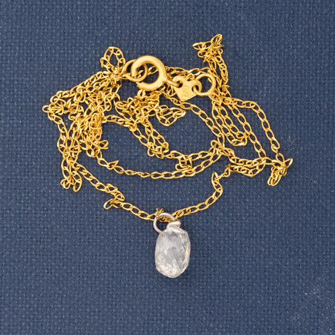 1.15ct Antique Briolette Cut Diamond Pendant