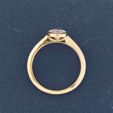 1.15ct Oval Cut Diamond Bezel Solitaire