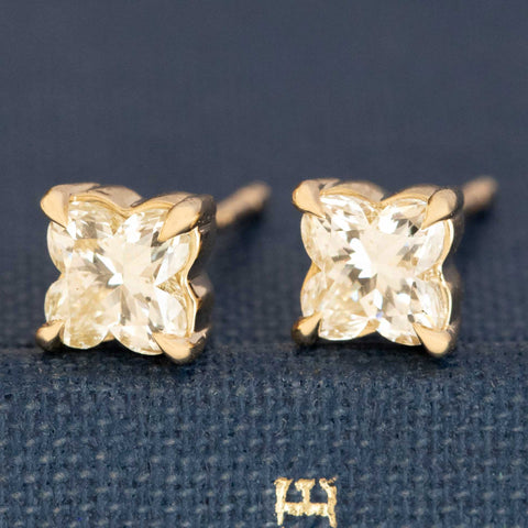 1.15ctw Lily Cut Diamond Stud Earrings