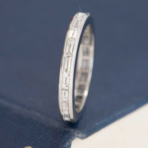1.15ctw Vintage Baguette Diamond Eternity Band