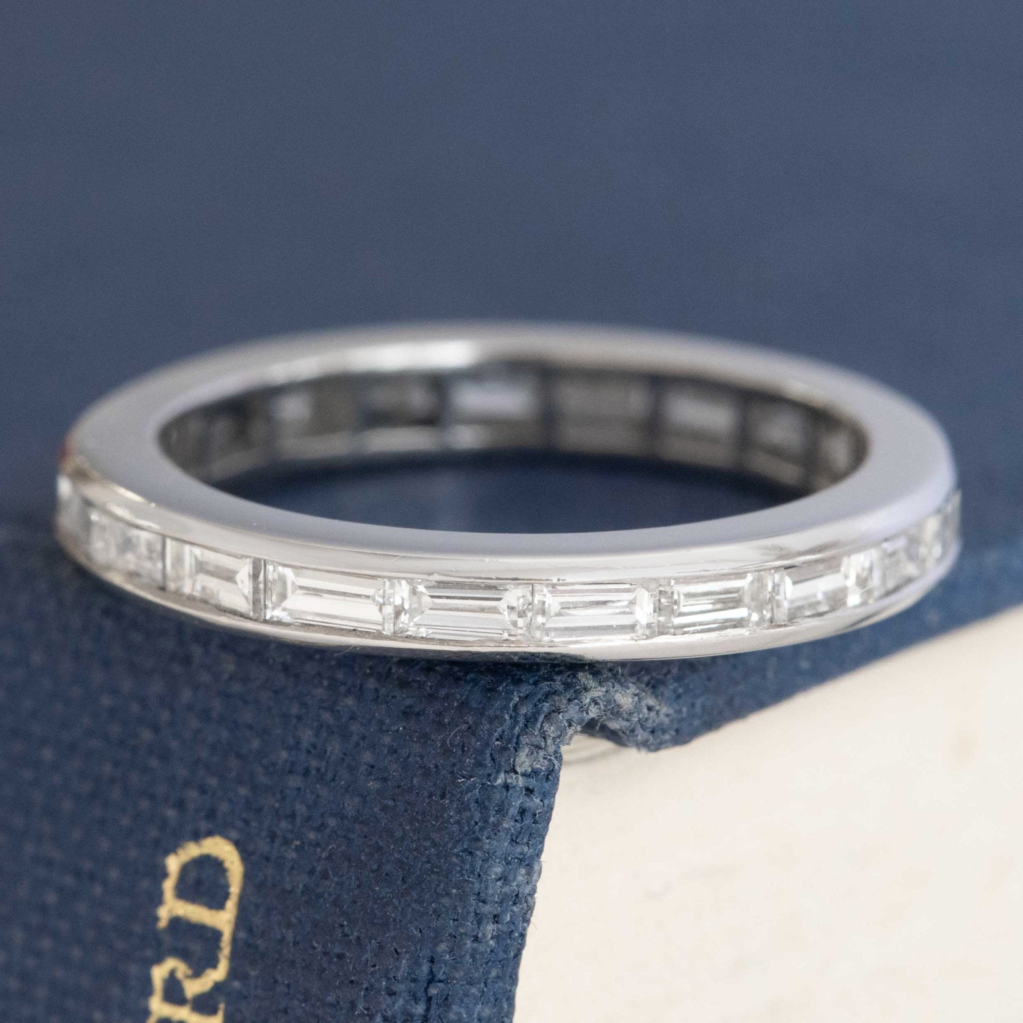 1.15ctw Vintage Baguette Diamond Eternity Band