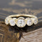 1.16ctw Old European Cut Diamond Graduated 5-Stone Band with Old European Cut Diamonds in yellow gold, antique-inspired one-of-a-kind wedding band