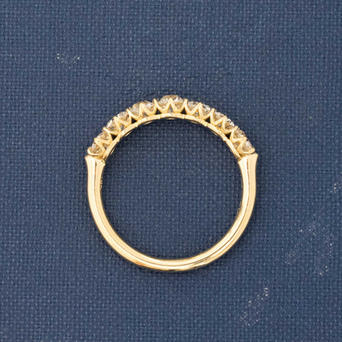 1.16ctw Old European Cut Diamond Half-Hoop Band