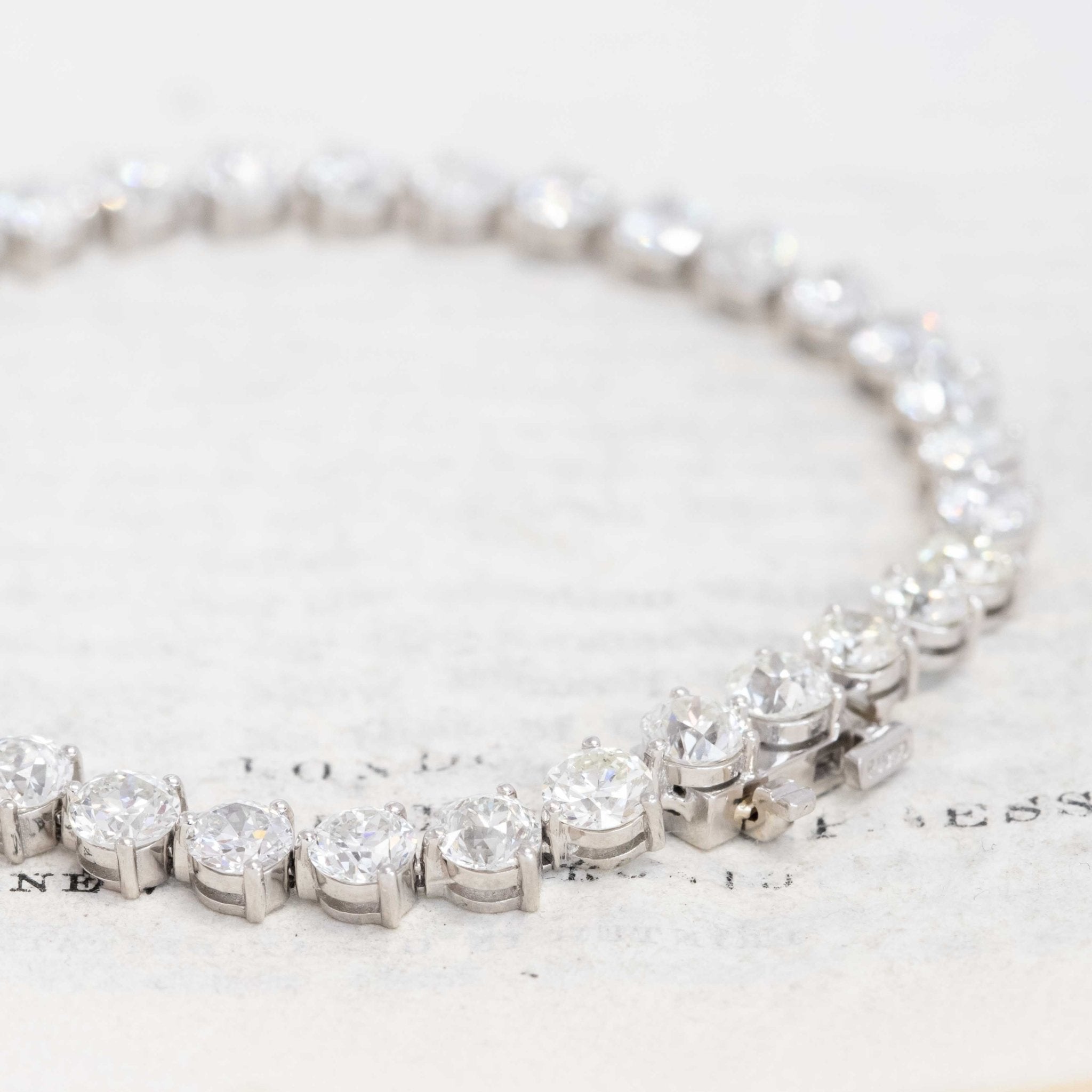 11.77ctw Old European Cut Diamond Tennis Bracelet
