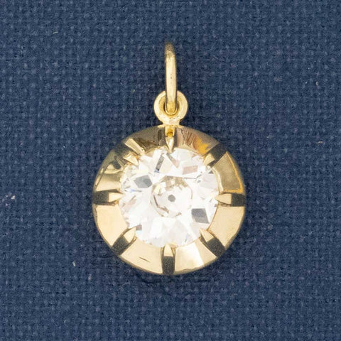 1.17ct Old European Cut Diamond Collet Pendant, GIA M SI1