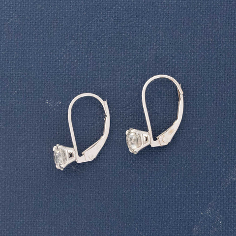 1.16ctw Old European Cut Diamond Dormeuse Earrings
