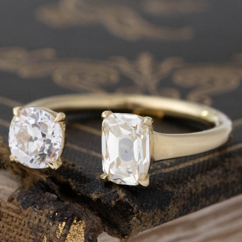 1.17ctw Old European & Peruzzi Cut Diamond Toi et Moi