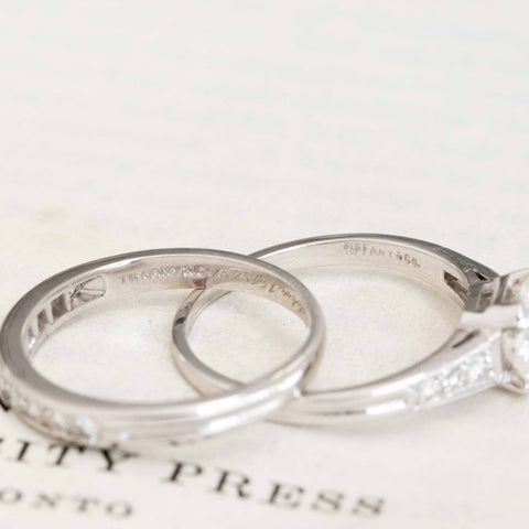 1.18ctw Vintage Round Diamond Wedding Set by Tiffany & Co.