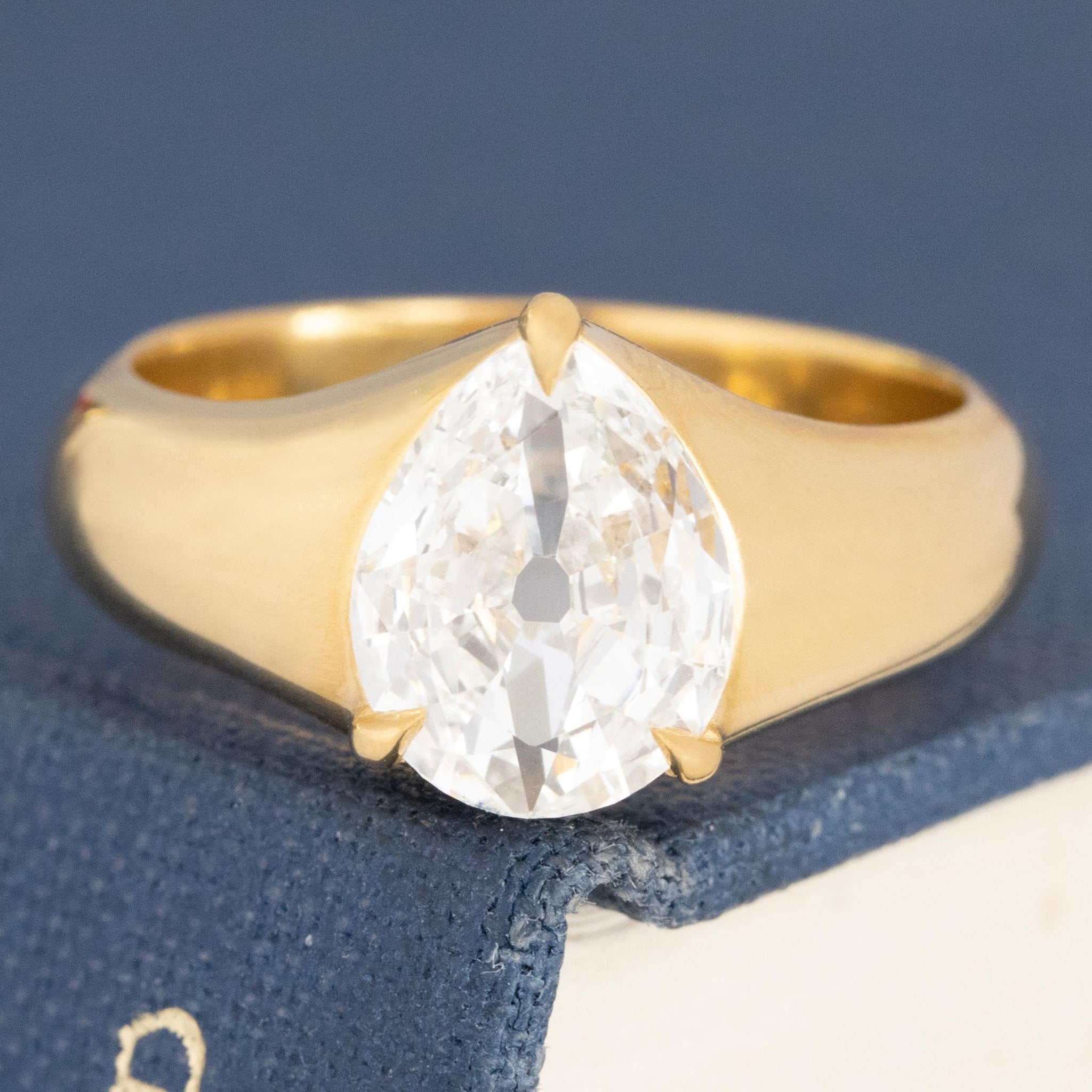 1.19ct Pear Cut Diamond Solitaire, GIA H SI1