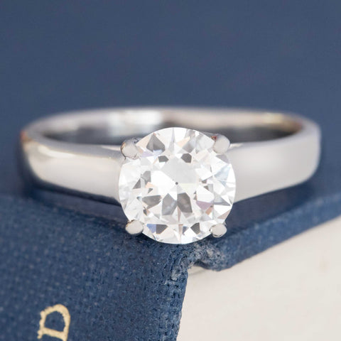 1.19ct Transitional Cut Diamond Solitaire, GIA E VS1