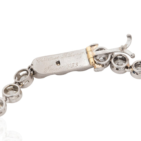 12.00ctw antique old European cut diamond bezel necklace in 18kt white gold and platinum, c. 1933 – alternate view 7