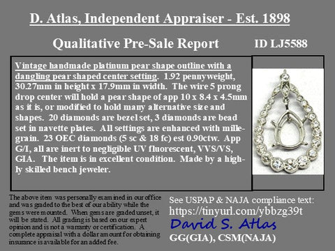 12.00ctw antique old European cut diamond bezel necklace in 18kt white gold and platinum, c. 1933 – alternate view 6