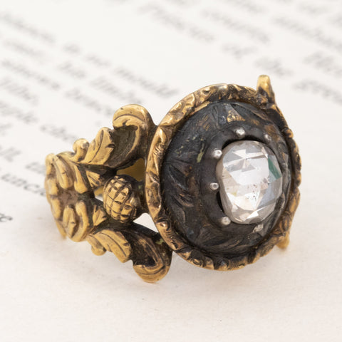 1.20ct Georgian Rose Cut Diamond Ring