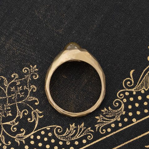 1.20ct Rustic Diamond Hammered Ring