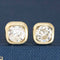 1.20ctw Old European Cut Diamond Square Bezel Earrings