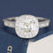 1.22ctw Cushion Cut Diamond Halo Ring