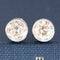 1.23ctw Old European Cut Diamond Bezel Stud Earrings