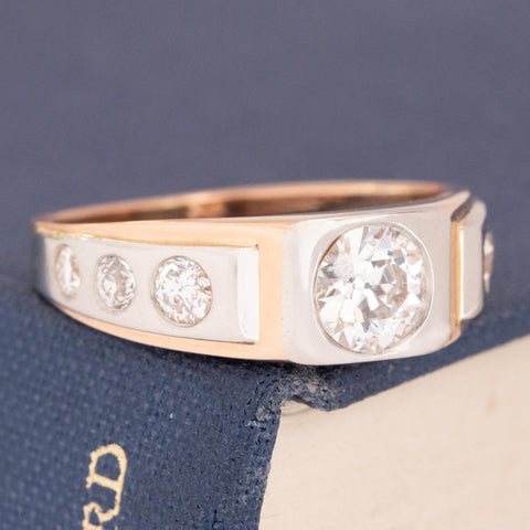 1.23ctw Vintage Old European Cut Diamond Ring by Boucheron Paris