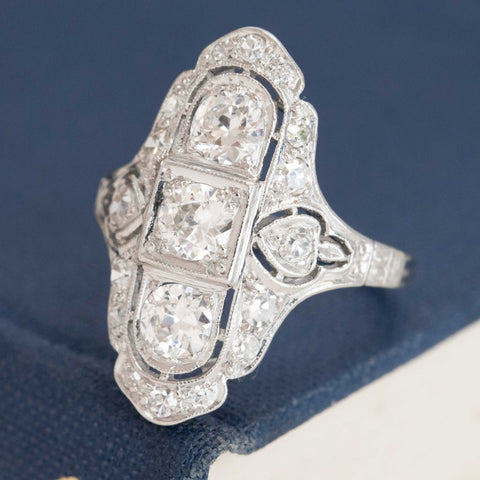 1.24ctw Antique Old European Cut Diamond Dinner Ring