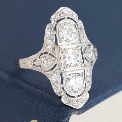 1.24ctw Antique Old European Cut Diamond Dinner Ring