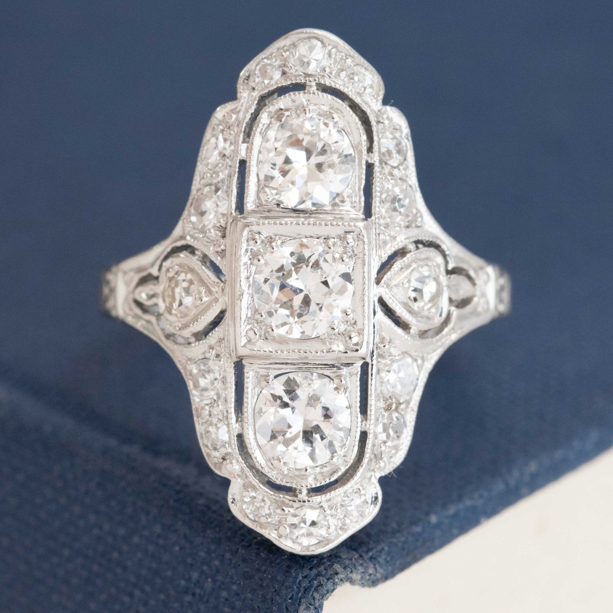 1.24ctw Antique Old European Cut Diamond Dinner Ring
