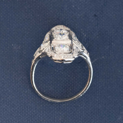 1.24ctw Antique Old European Cut Diamond Dinner Ring