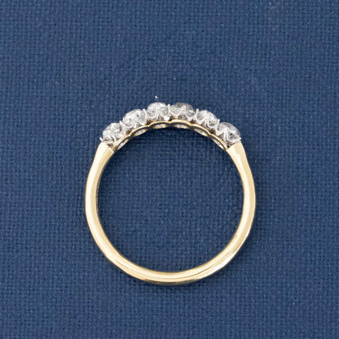 1.24ctw Old Mine Cut Diamond 6-Stone Band