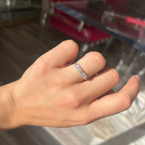 1.24ctw Old Mine Cut Diamond 6-Stone Band