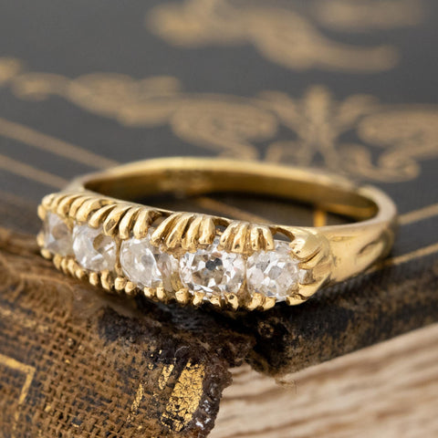 1.25ctw Antique Old Cut Diamond 5-Stone Band