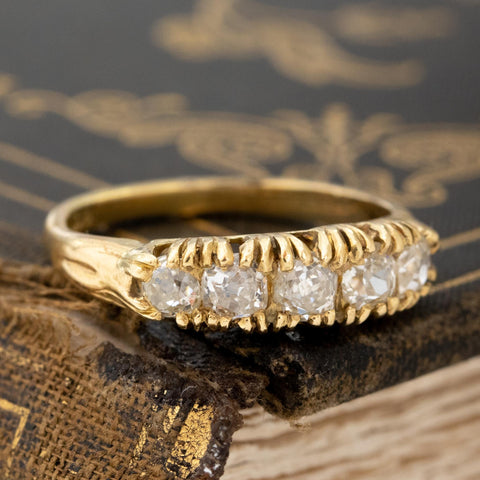 1.25ctw Antique Old Cut Diamond 5-Stone Band