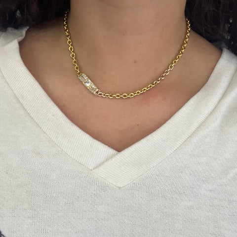 .97ctw Antique Diamond Clasp Necklace
