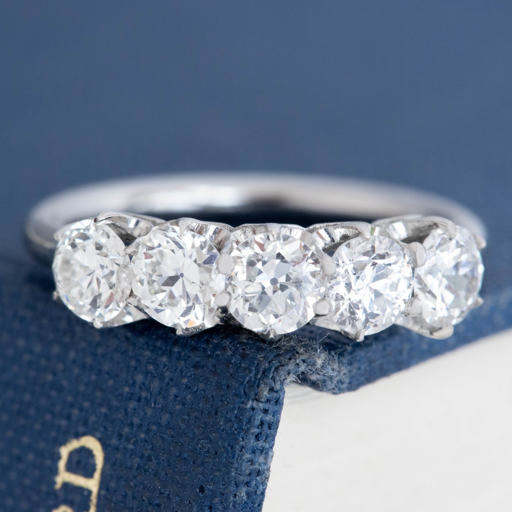 1.25ctw Old European Cut Diamond 5-Stone Band