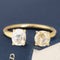 1.25ctw Oval & Round Rose Cut Diamond Toi et Moi