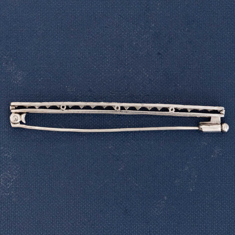 1.25ctw Vintage Round Cut Diamond Bar Brooch