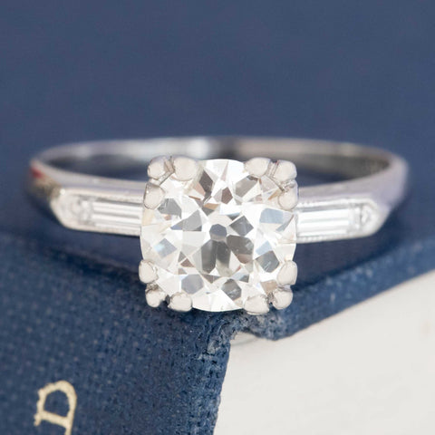 1.27ct Old European Cut Diamond Ring, GIA