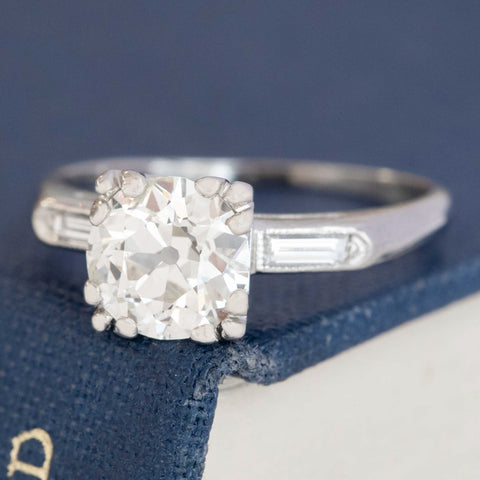1.27ct Old European Cut Diamond Ring, GIA