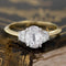 1.27ctw Oval Cut Diamond Trilogy Ring, GIA D VVS1