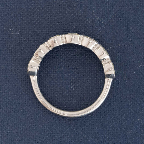 1.28ctw Old European Cut Diamond Bezel Half-Hoop Band