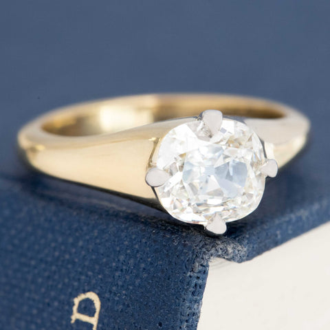 1.29ct Cushion Cut Diamond Solitaire, GIA J VS2