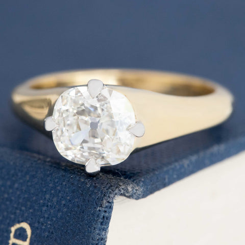1.29ct Cushion Cut Diamond Solitaire, GIA J VS2