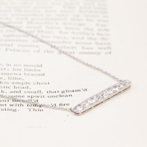 1.30ctw Old Mine Cut Diamond Bar Pendant Conversion, French